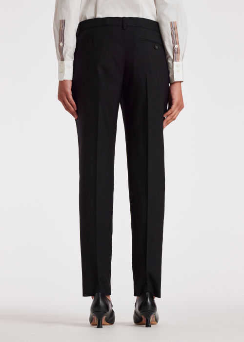 A Suit To Travel In Women's Classic-Fit Black Wool Trousers
