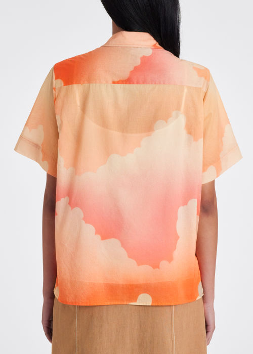 Model View - Women's Peach 'Summer Clouds' Boxy Shirt Paul Smith
