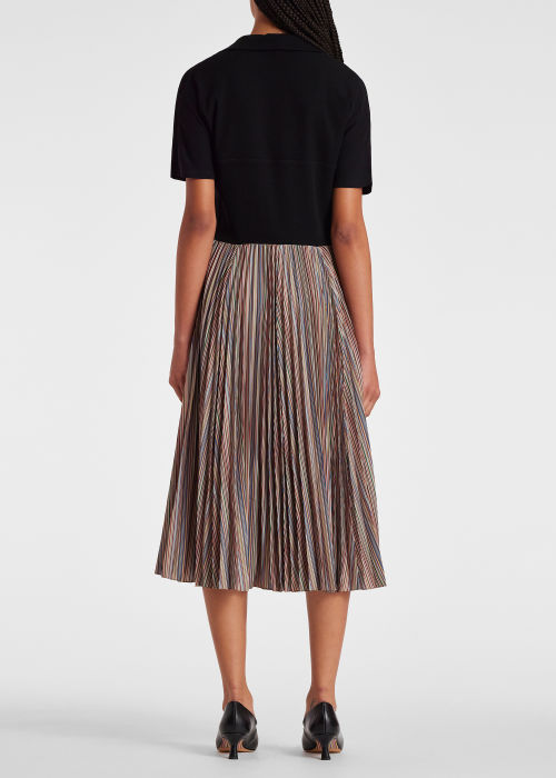 Model View - Women's 'Signature Stripe' Polo Dress Paul Smith