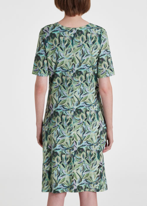 Model View - Women's Green 'Stargazing' Midi Dress Paul Smith