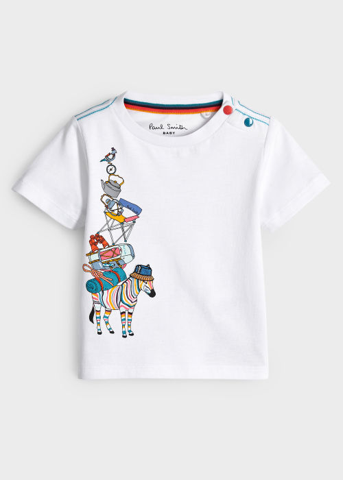 Product view - Babies 'Camping Zebra' Print T-Shirt