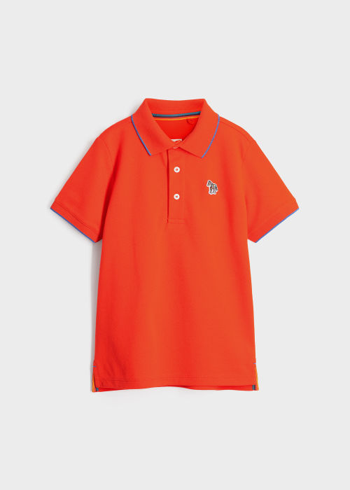 Product view - 2-13 Years Orange Zebra Logo Polo Shirt