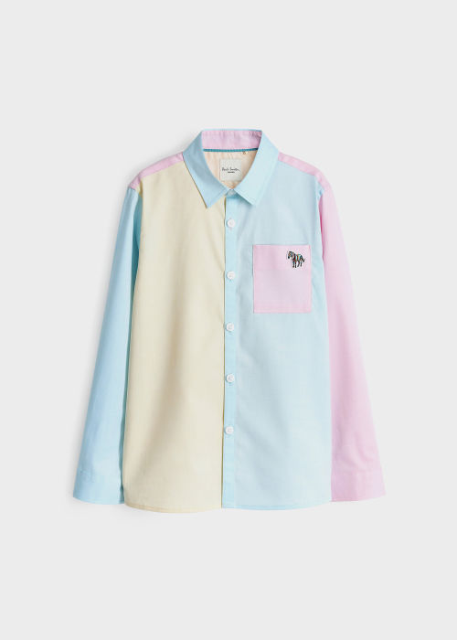 Product view - 2-13 Years Pastel Colour-Block Shirt