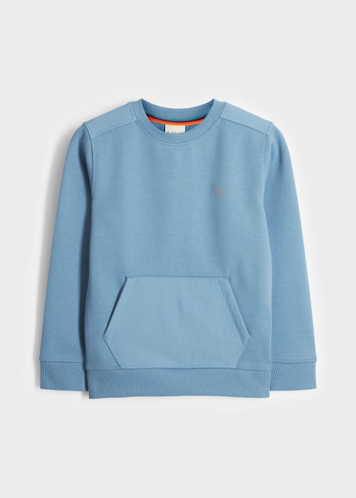 Product view - 2-13 Years Blue Nylon Contrast Sweatshirt