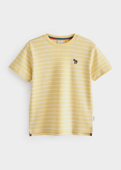 Product view - Girls 2-13 Years Yellow Stripe Zebra T-Shirt