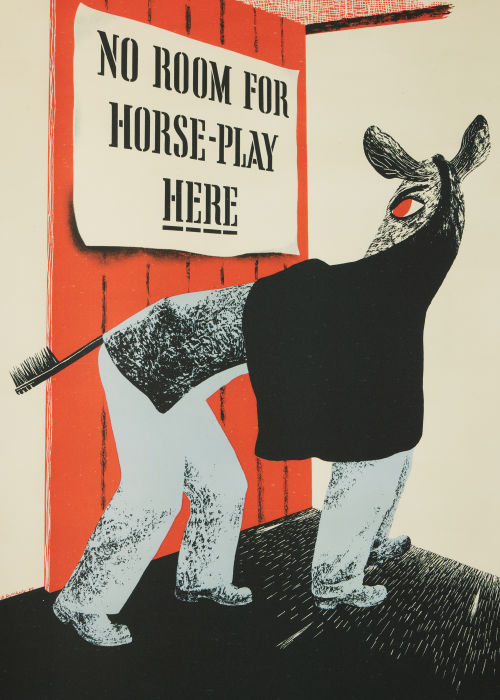 'No Room for Horseplay, 1944' Poster Print by H. A. Rothholz