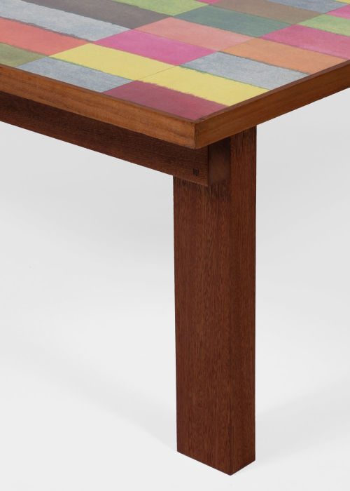 1960's 'Multi-Color Rectangles' Mahogany Table by Barry Daniels for DANAD Design