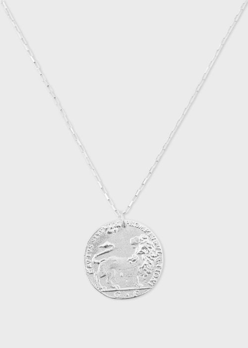 'The Snow Lion Medallion' Sterling Silver Chain Necklace by Alighieri
