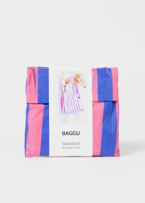 BAGGU Blue Pink Awning Standard Reusable Bag