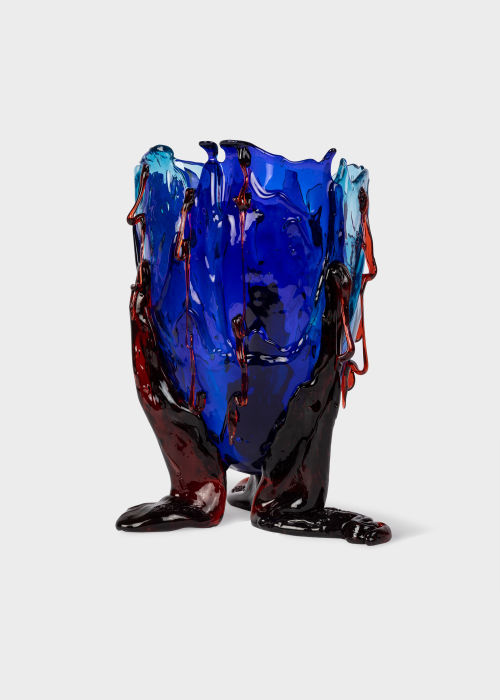 Blue & Ruby 'Clear Special Vase' by Gaetano Pesce for Corsi Design