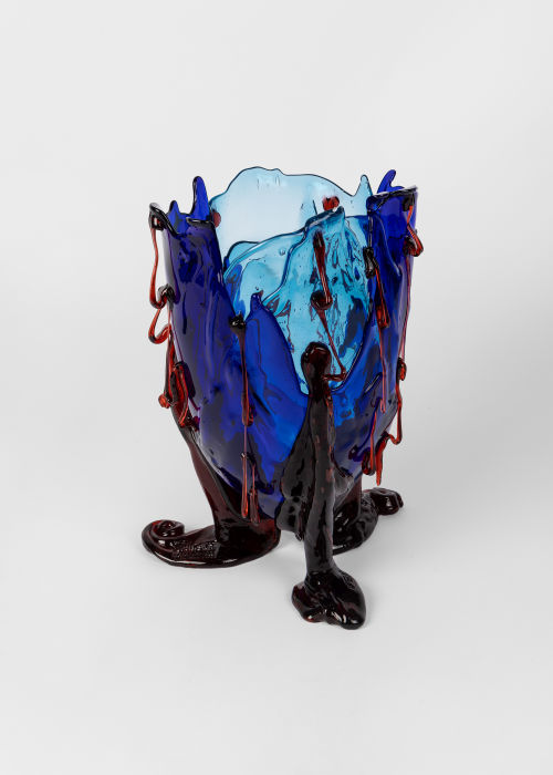 Blue & Ruby 'Clear Special Vase' by Gaetano Pesce for Corsi Design