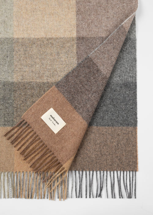 Detail view - Maharam + Paul Smith - Birch Wool Check Blanket Paul Smith