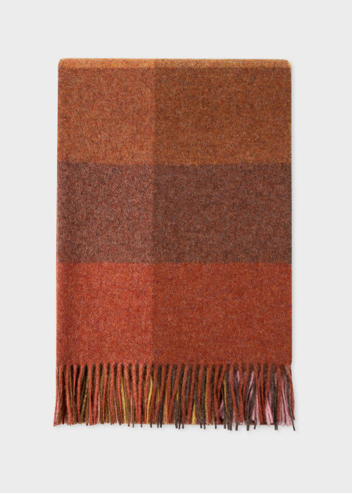 Folded view - Maharam + Paul Smith - Brown Wool Check Blanket Paul Smith