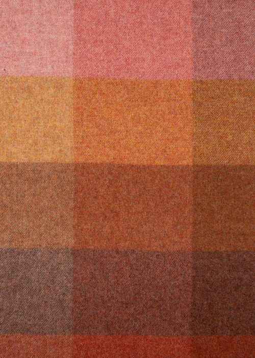 Detail view - Maharam + Paul Smith - Brown Wool Check Blanket Paul Smith