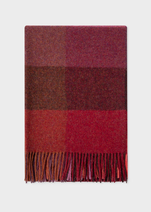 Folded view - Maharam + Paul Smith - Red Wool Check Blanket Paul Smith