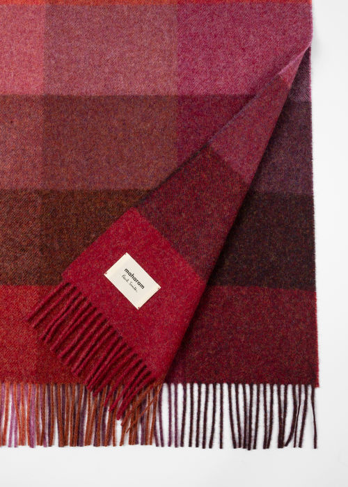 Detail view - Maharam + Paul Smith - Red Wool Check Blanket Paul Smith