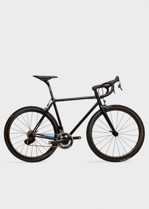 Front view - Paul Smith + Mercian - Black Pro-Lugless Bicycle Paul Smith