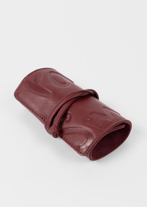 Paul Smith + Mantidy Burgundy Leather Grooming Roll Set