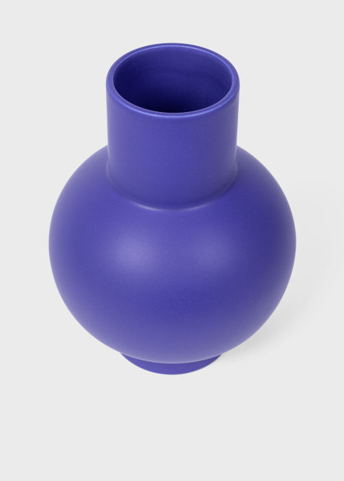Horizon Blue Earthenware 'Strøm' Large Vase by Raawii
