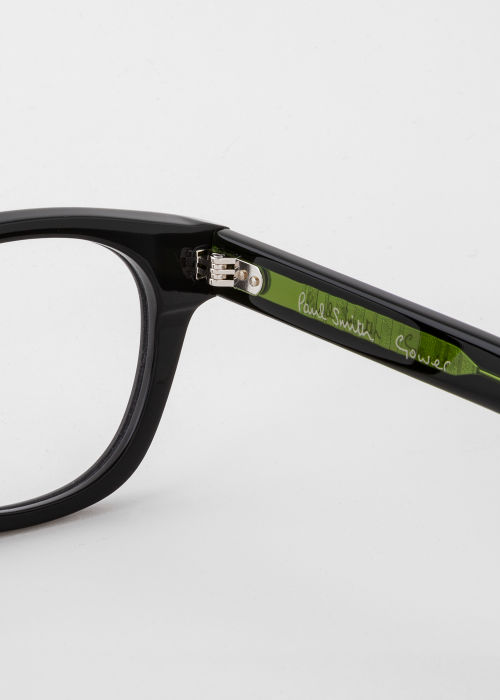 Product view - Black 'Gower' Spectacles Paul Smith