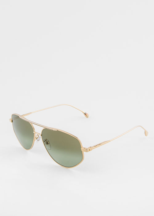 Paul Smith Shiny Gold 'Drake' Sunglasses