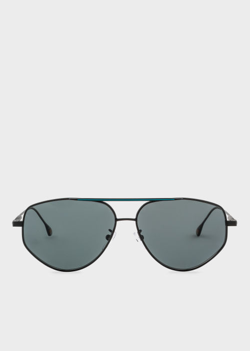 Paul Smith Matte Black 'Drake' Sunglasses