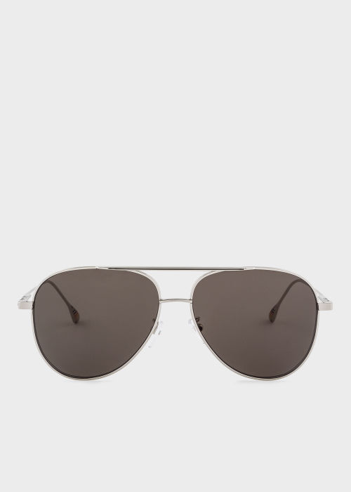 Front view - Shiny Silver 'Dylan' Sunglasses Paul Smith