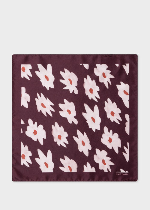 Product view - 'Big Flower' Print Silk Pocket Square Paul Smith