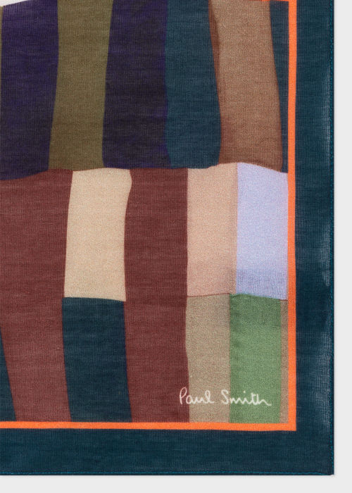 Detail View - Multi Coloured Check Pocket Square Paul Smith