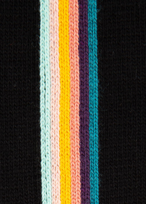 Men's Black Vertical 'Artist Stripe' Socks by Paul Smith