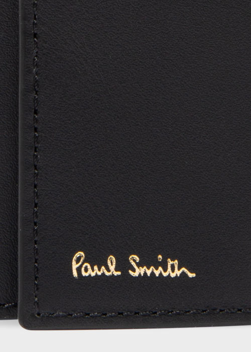 Black Leather 'Signature Stripe' Interior Key Case by Paul Smith