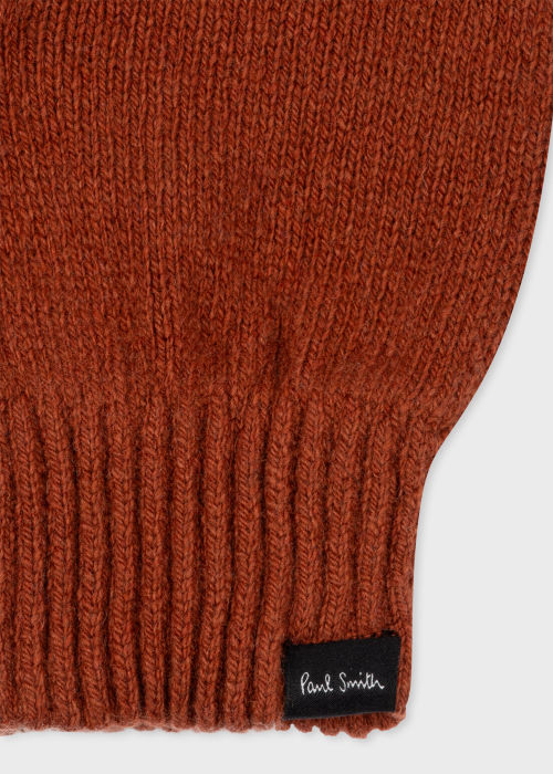 Burnt Orange Cashmere-Merino Gloves