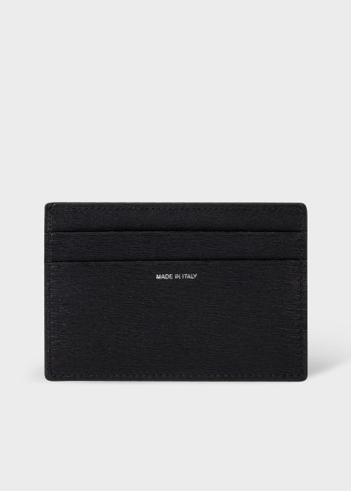 Product View - Men's Leather 'Signature Stripe' Credit Card Wallet Paul Smith