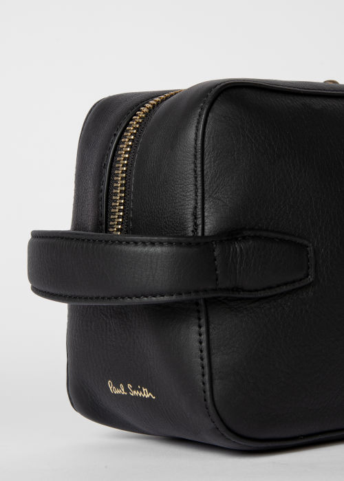 Paul Smith Leather Signature Stripe Wash Bag in Black for Men Mens Bags Toiletry bags and wash bags 