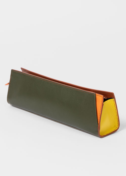 Detail View - Tan Leather Pencil Case Paul Smith