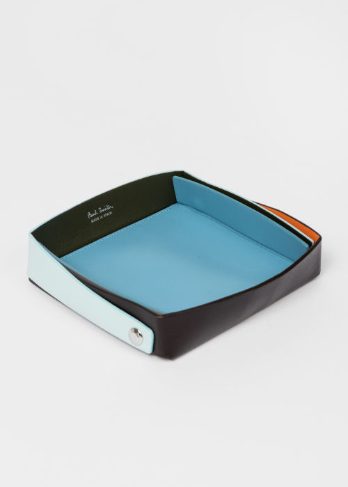 Product View - Leather Colour Block Medium Tray Paul Smith