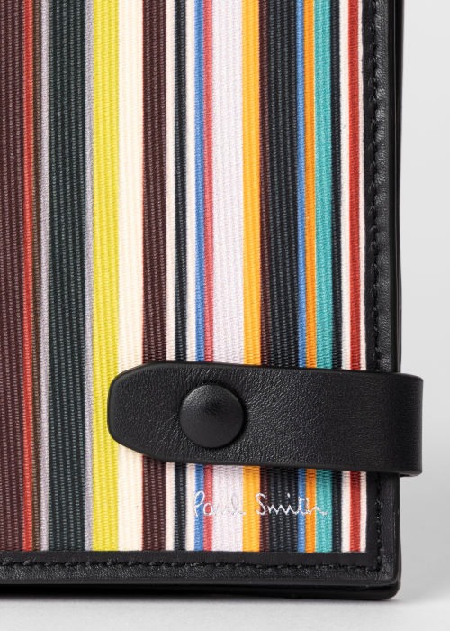 Product View - Men's Leather 'Signature Stripe' Passport Cover Paul Smith