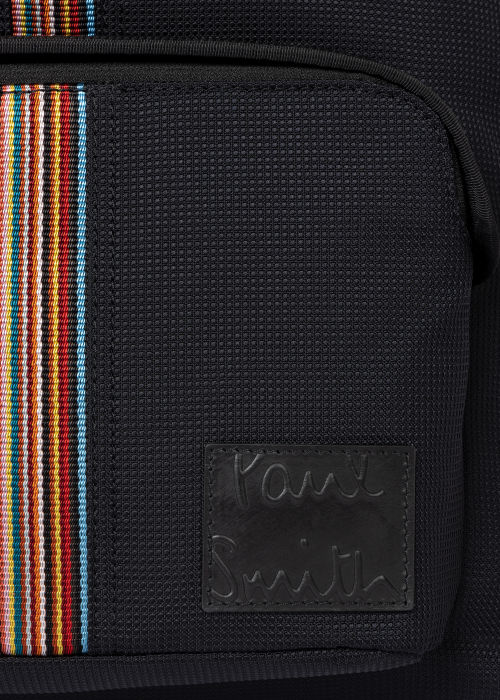 Product View - Men's Black 'Signature Stripe' Backpack Paul Smith