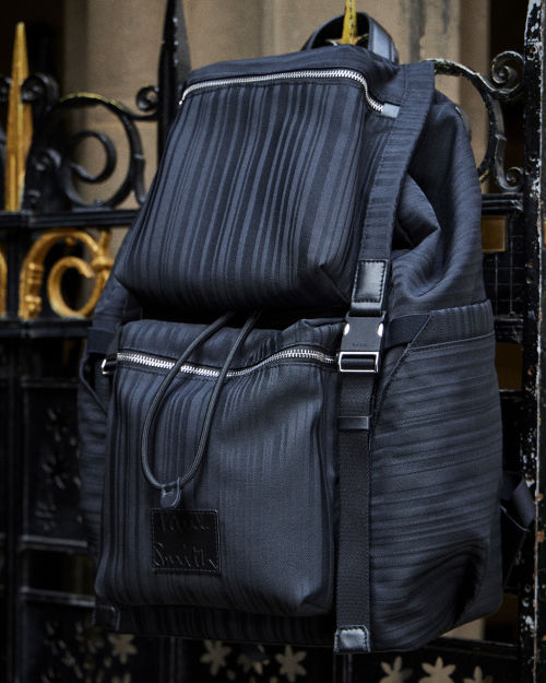 Product View - Black 'Shadow Stripe' Backpack Paul Smith
