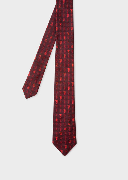 Front view - Paul Smith & Manchester United - 'Red Devil' Narrow Silk Tie