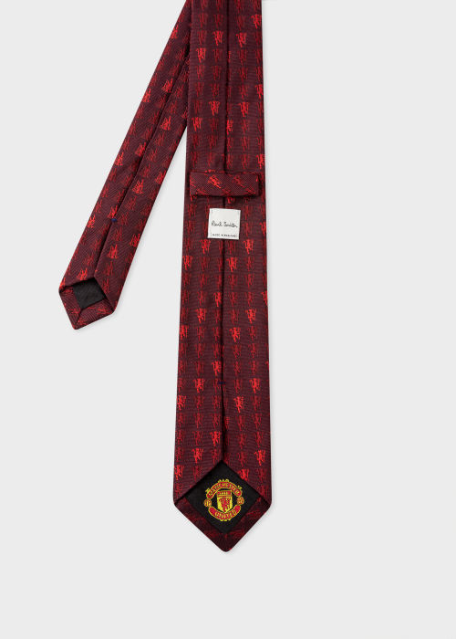 Vue arrière - Paul Smith & Manchester United – Cravate Étroite "Red Devil" en Soie