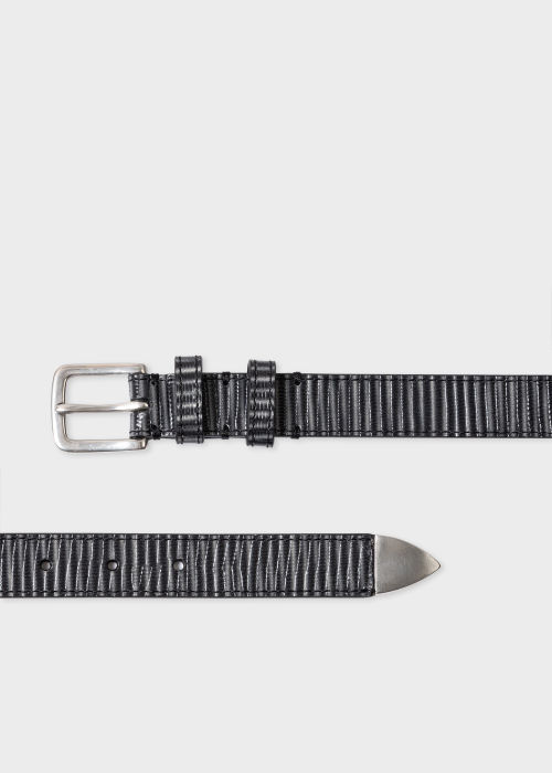 Product view - Men's Black Gradient Stripe Belt Paul Smith