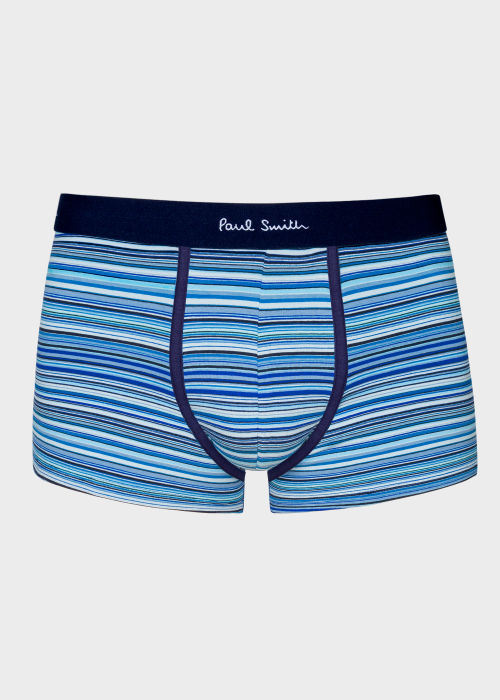'Signature Stripe' and Plain Boxer Briefs Five Pack by Paul Smith