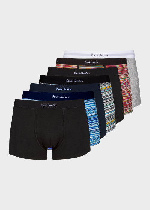 All pairs - Men's 'Signature Stripe' Mixed Boxer Briefs Seven Pack Paul Smith