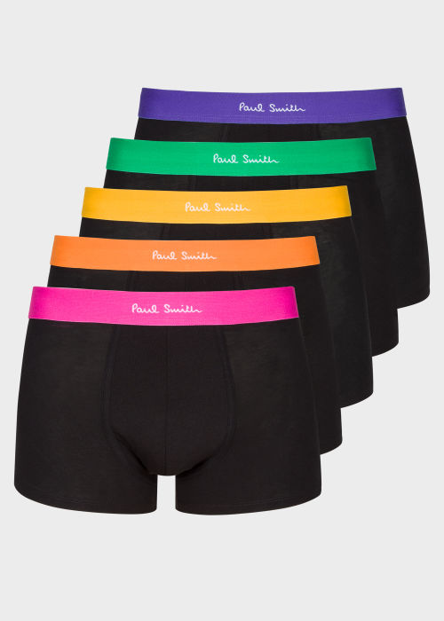 All pairs view - Men's Black Boxer Briefs Five Pack Paul Smith