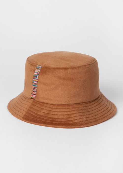 Product view - Men's Camel Cashmere-Blend Bucket Hat Paul Smith