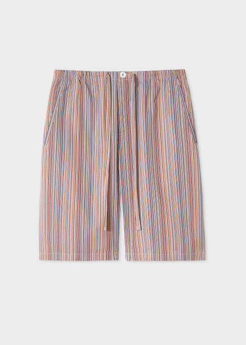 Product View - Men's Signature Stripe Cotton Pyjama Shorts