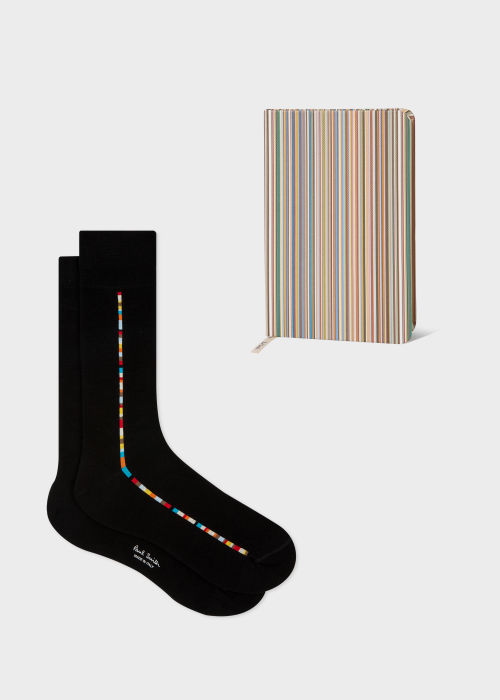 Men's 'Signature Stripe' Socks & Pocket Notebook Gift Set