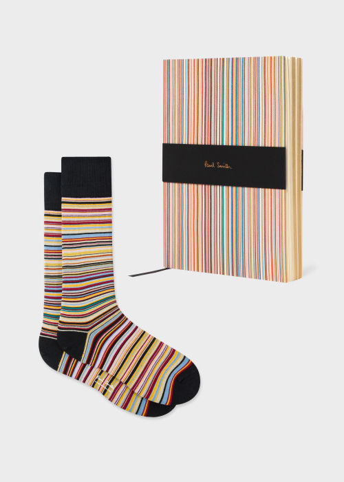 Men's 'Signature Stripe' Socks & Notebook Gift Set