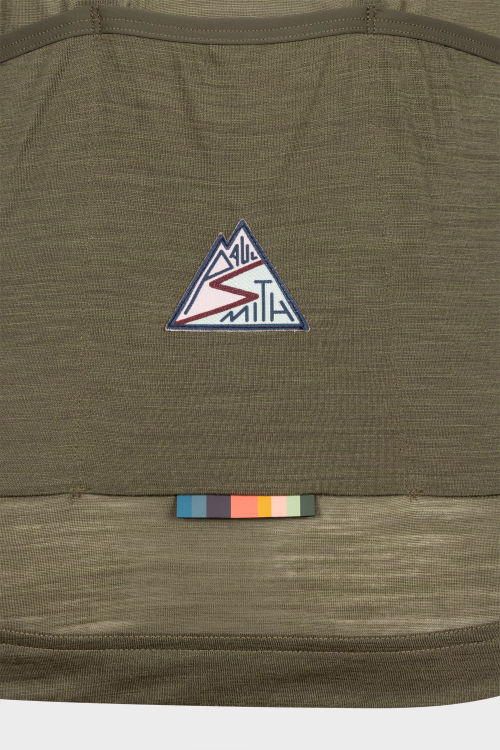 Product view - Men's Green Merino Wool-Blend Cycling Jersey Paul Smith